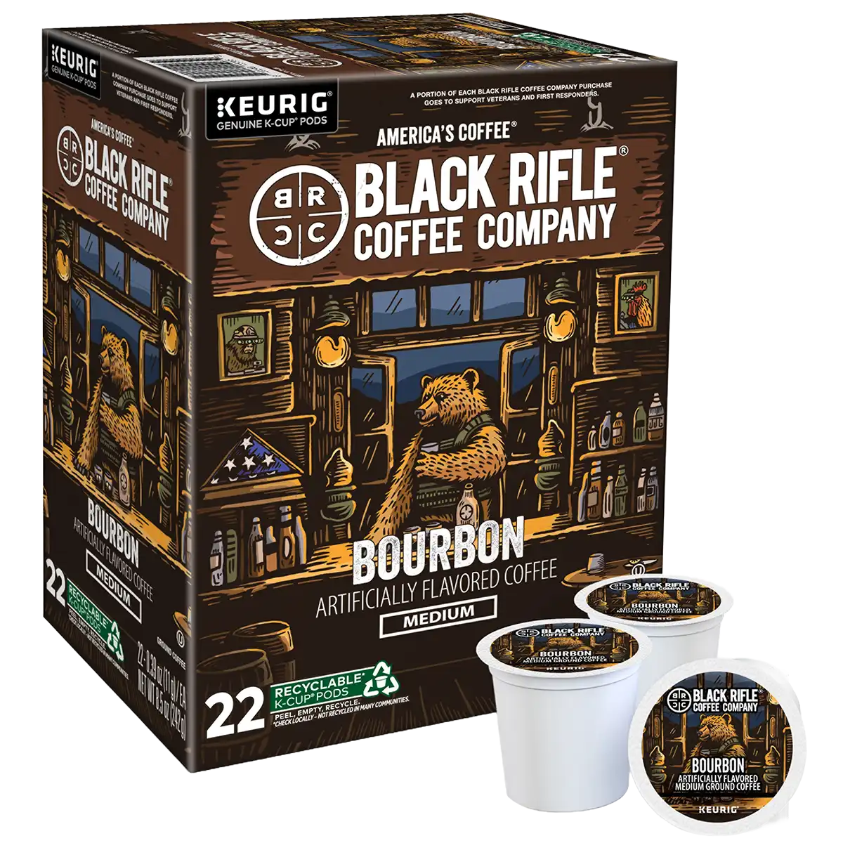 Bourbon Coffee, K-Cups - 22CT