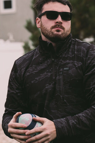 MO Grenade Waffle Fleece Quarter Zip Pullover